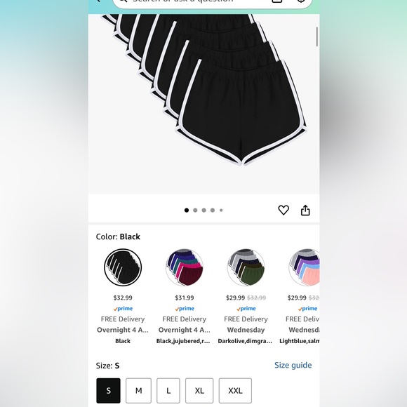 NEW 7 Pack Women’s Cotton Shorts Black Small - Picture 4 of 4